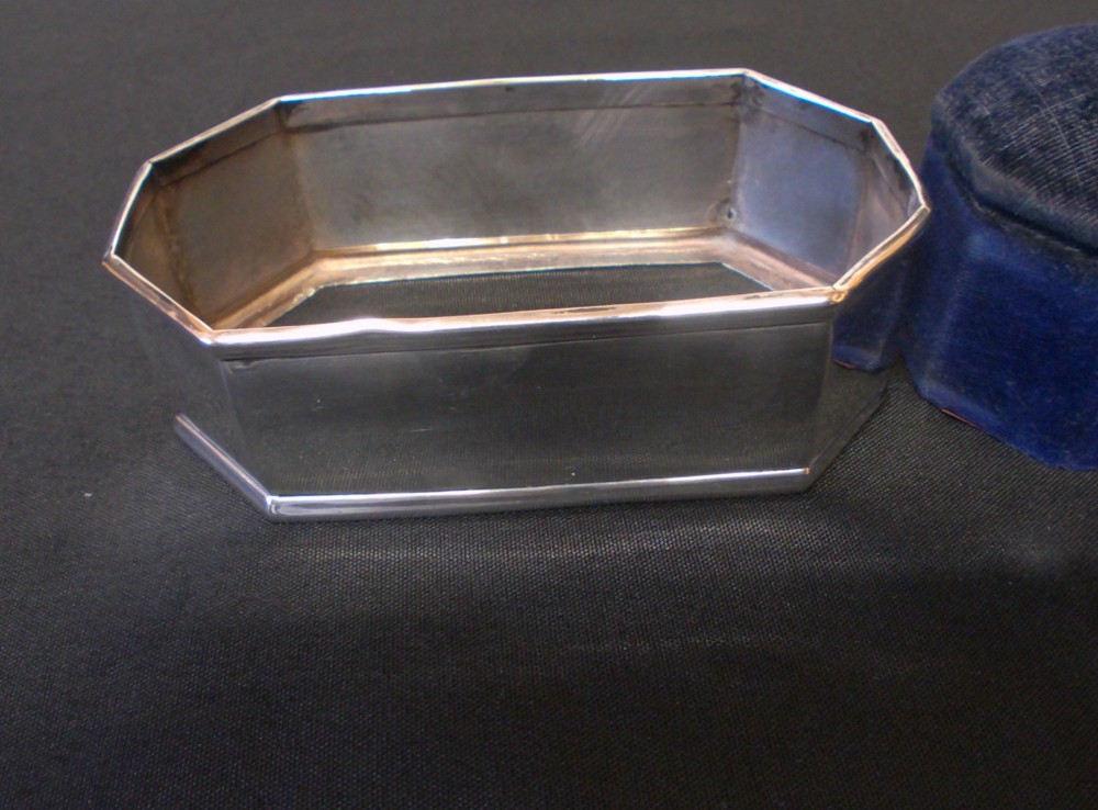 Solid Silver Canted Corner Pin Cushion & Jewellery Box Date 1907 By Cornelius De