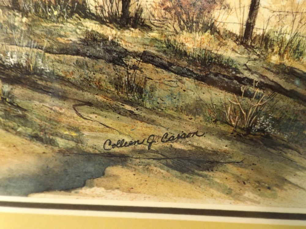 JOHN DEERE MODEL B ART PRINT by COLLEEN CARSON - SIGNED - MATTED