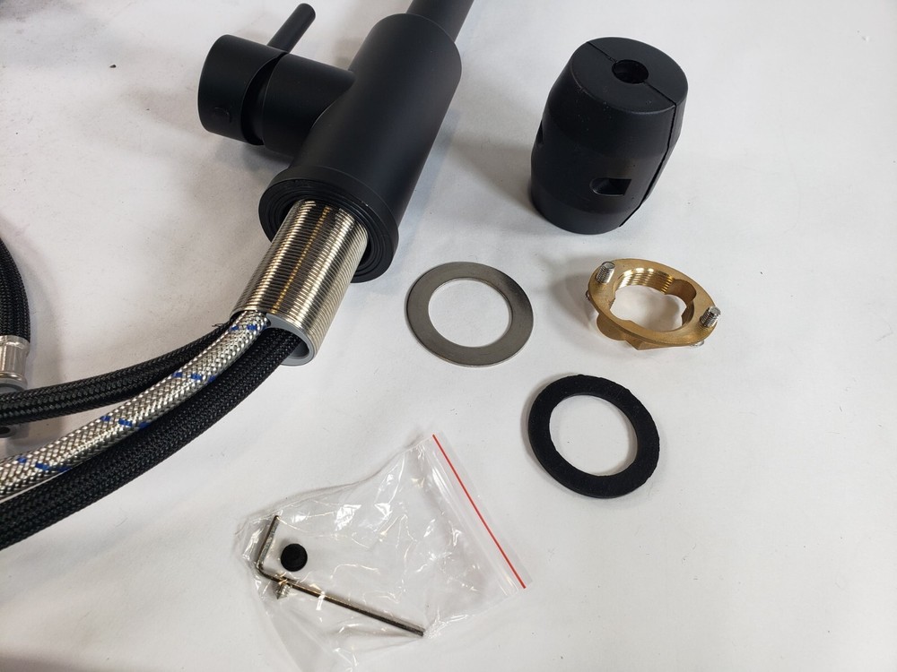 FORIOUS Black Kitchen Faucet with LOOSE Pull Down Sprayer - Read Description