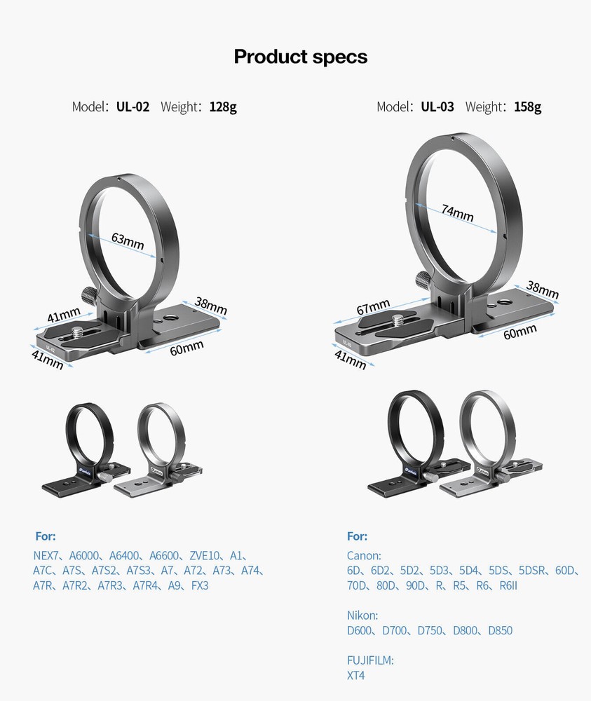 Leofoto UL-03 Rotating Bracket Silver | ARCA