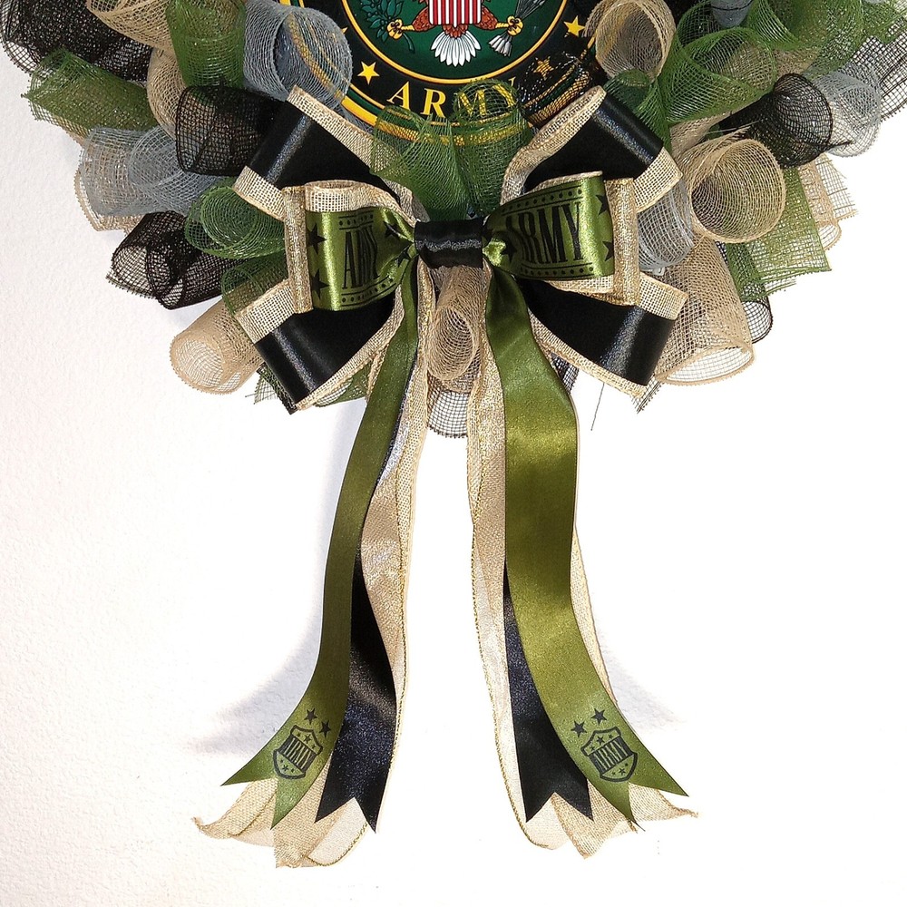 Army Wreath for front Door 24 X 24