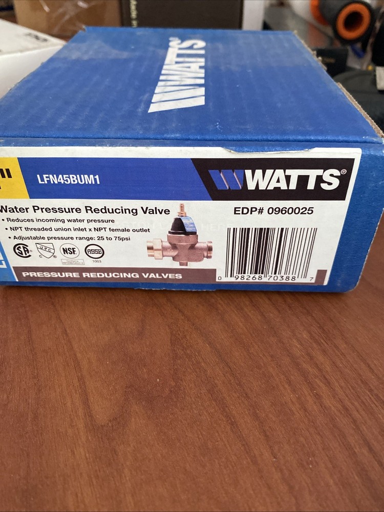 New Watts LFN45BUM1 1 inch Water Pressure Reducing Valve EDP 0960025