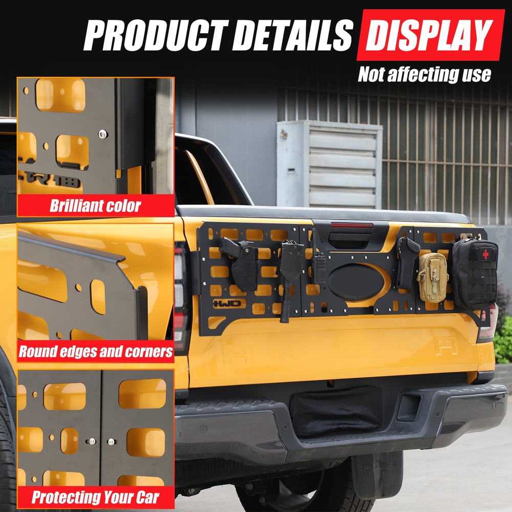 Rear Bed Molle Panel Truck Bed Panel Tailgate Molle Panel For Ford Ranger T9 23+