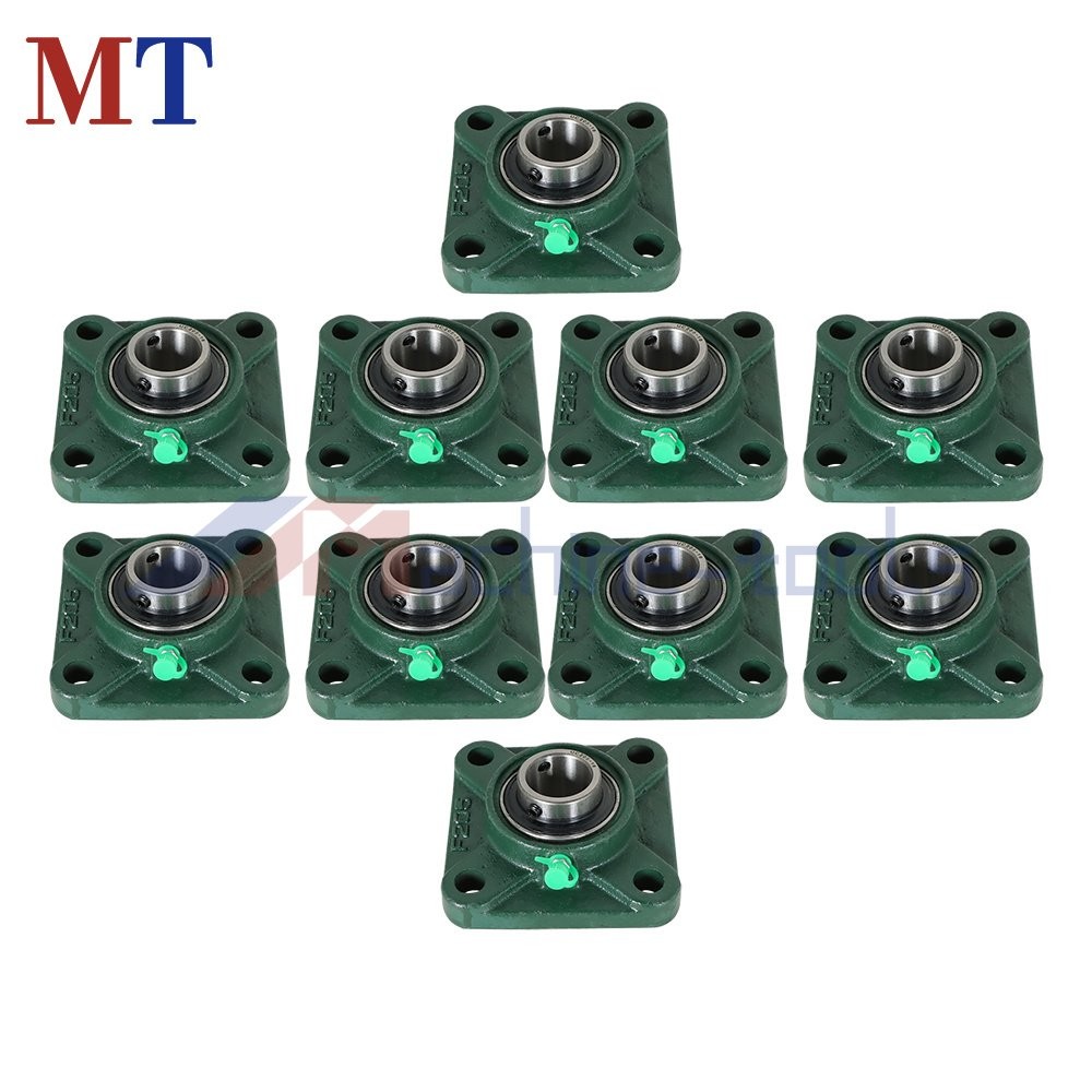 10 Pack UCF205-16 Pillow Block Flange Bearing 1" Bore 4 Bolt Solid Base