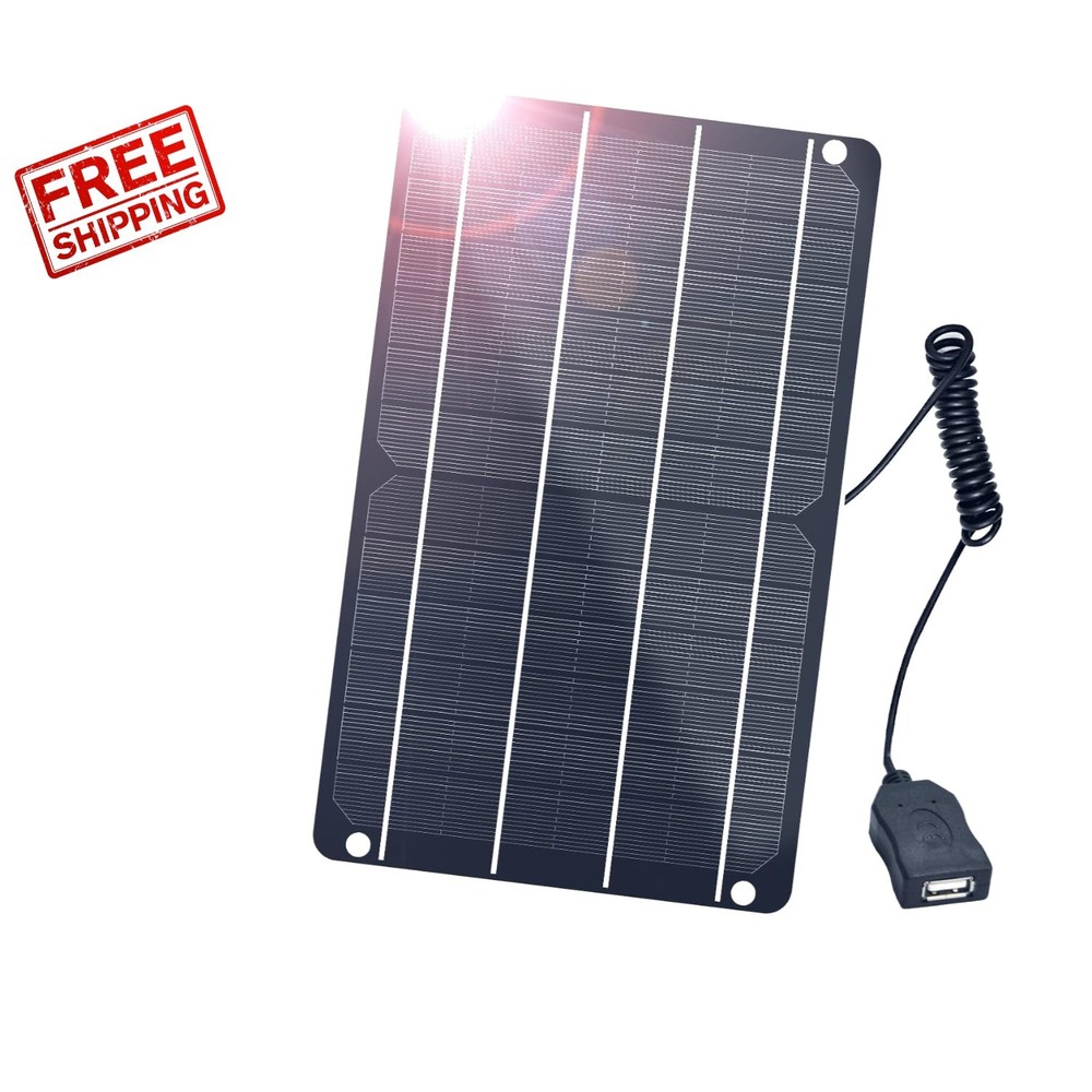 Efficient 6W Portable Solar Panel for Smartphones & Small Devices -  Durable