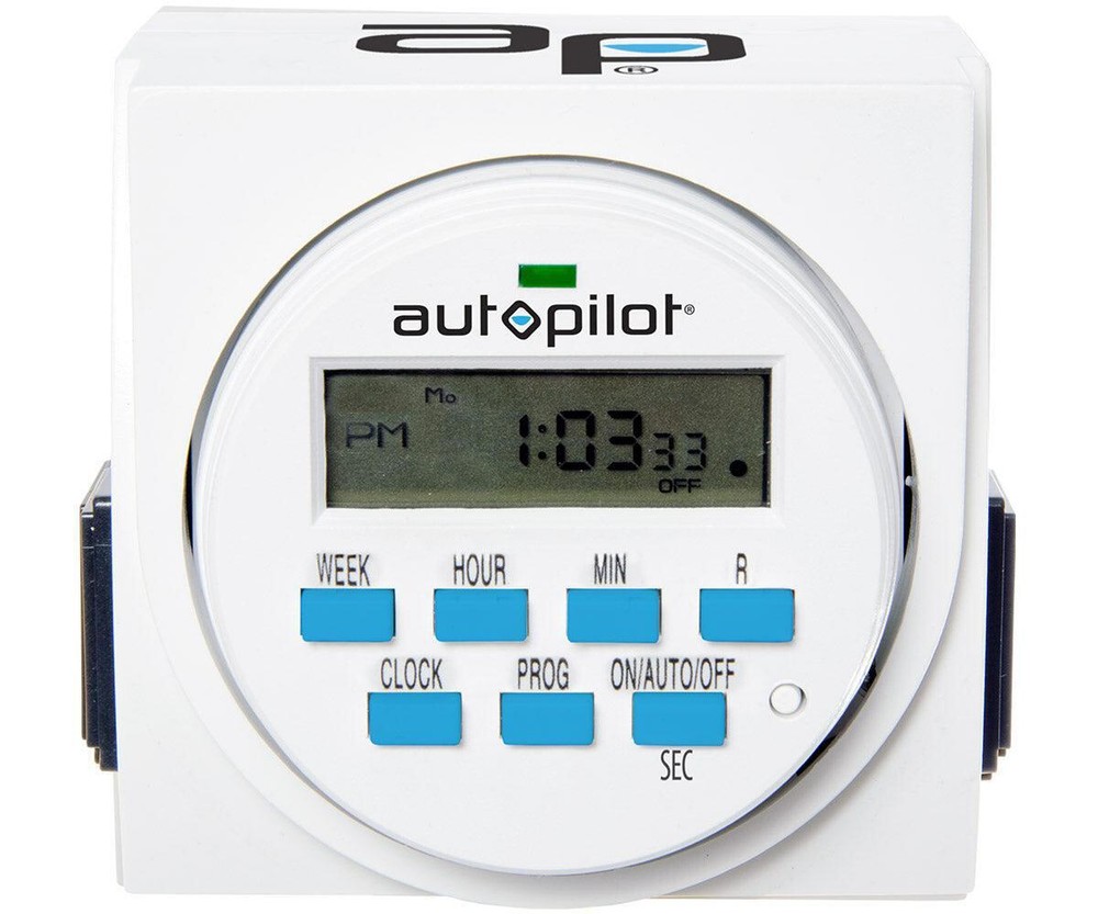 Autopilot Dual Outlet 7-Day Grounded Digital Programmable Timer