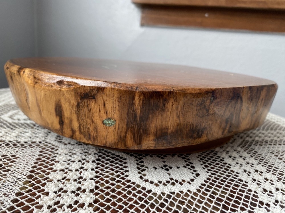 Vintage Live Edge Lazy Susan