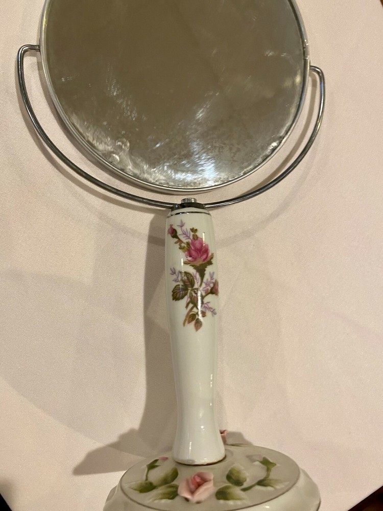 Vintage floral stand up Vanity Mirror