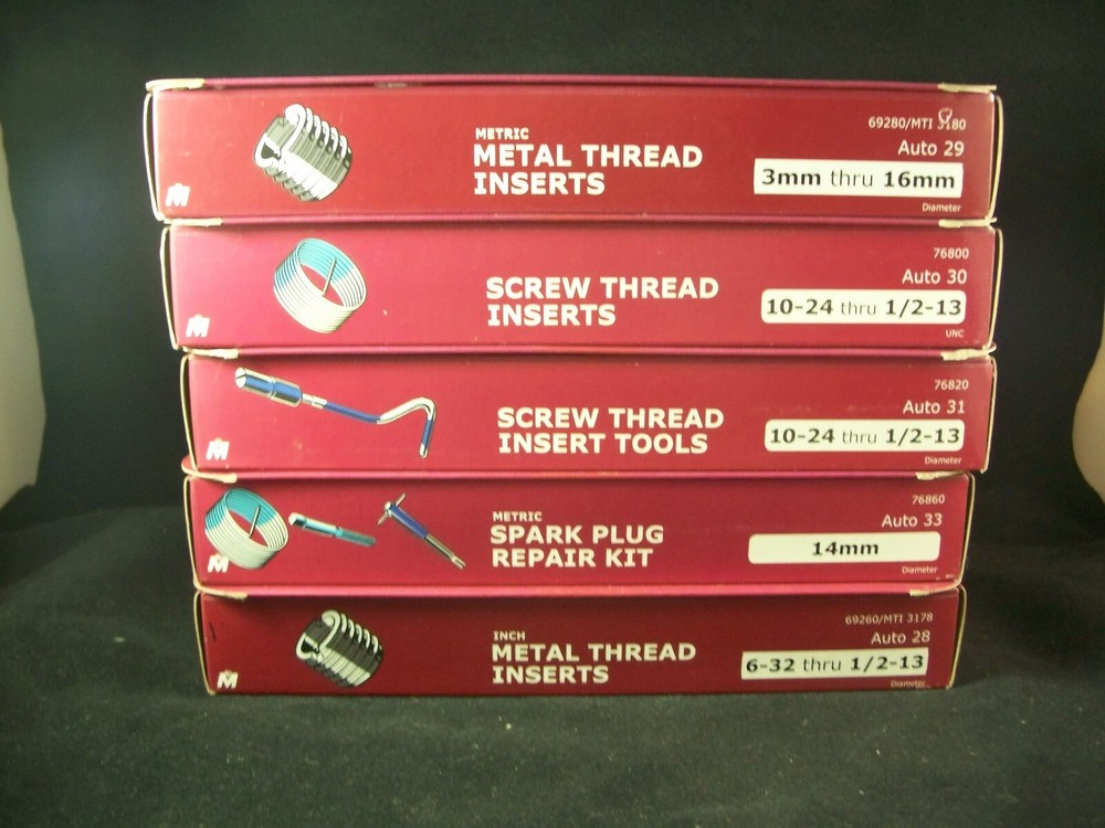 Metal Thread Cylinder Head Bolt Inserts and Heli Coil Repair Inserts & Tool