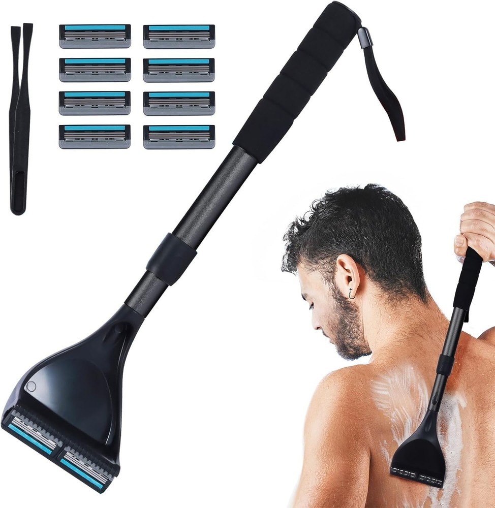 Retractable long handle remove back hair 22 Inches. Body Shavers