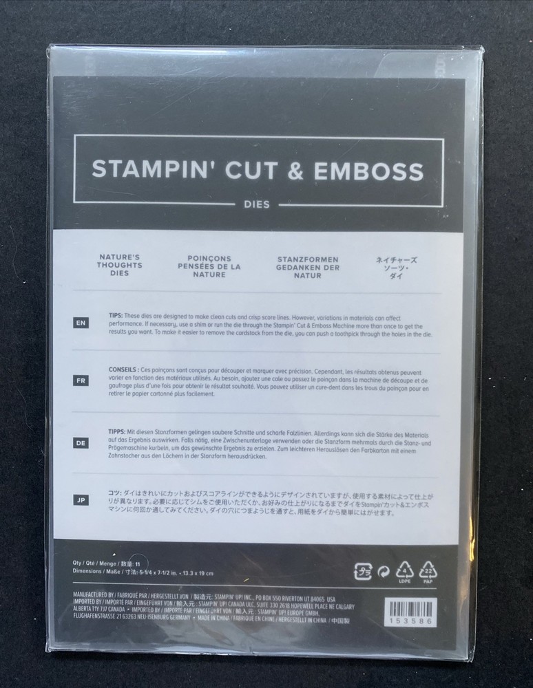 Stampin’ Cut & Emboss Natures Thoughts Dies