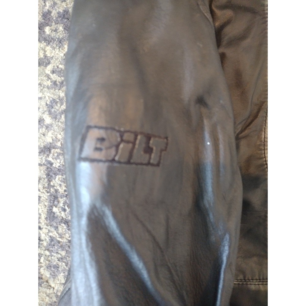 Custom Bilt Drago Leather Motorcycle Jacket - XL - Distressed Biker Armor