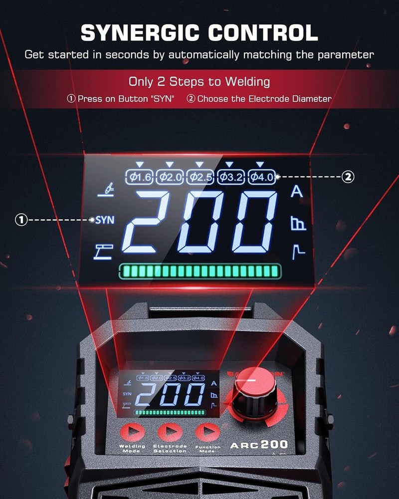 Rechargeable 200A Welding Machine - Lightweight, Portable, and User-Friendly