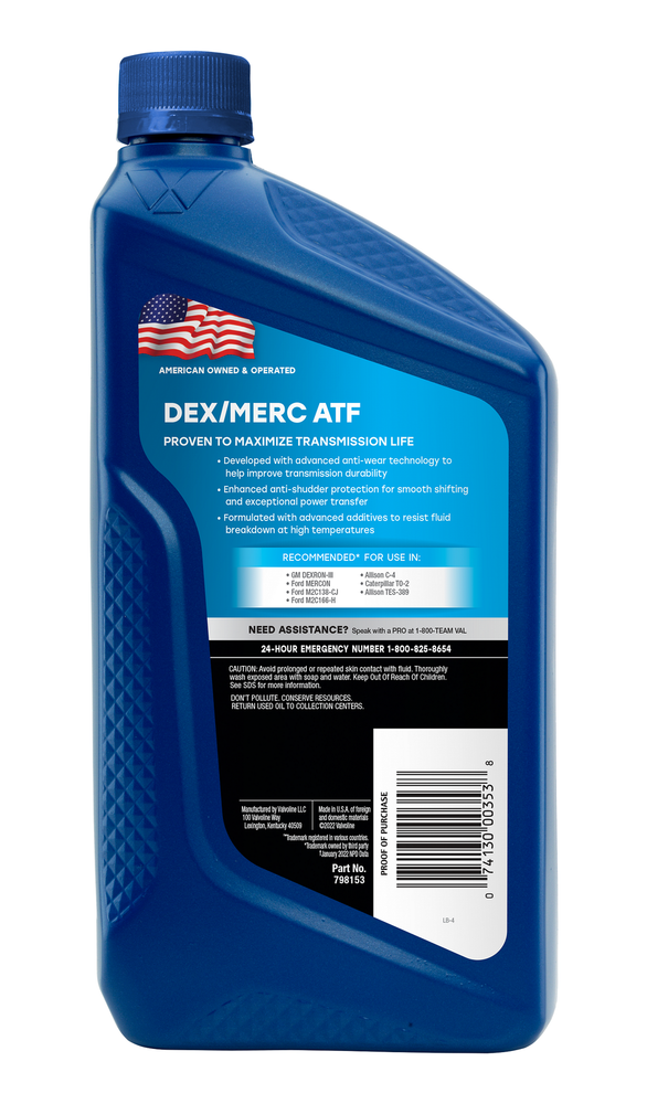 Valvoline DEX/MERC (ATF) Automatic Transmission Fluid