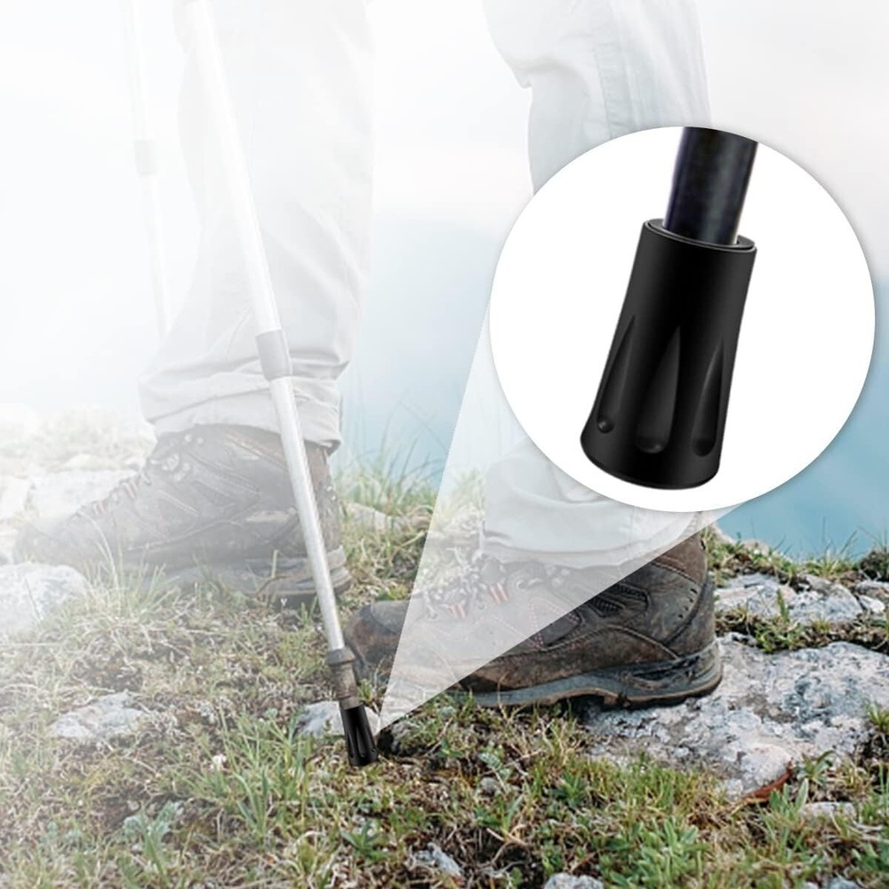8 PCS Trekking Pole Tips Replacement Protectors Pole Tips Rubber Tips For Hiking