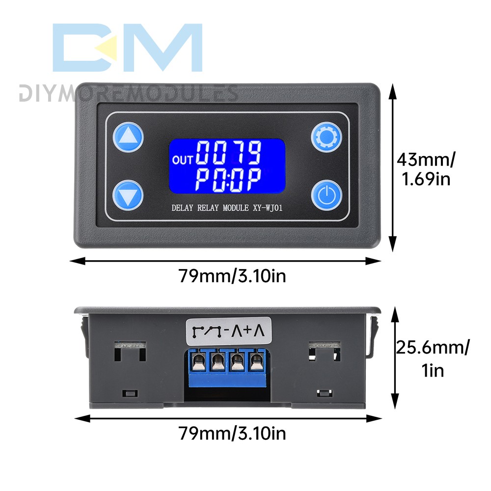 WJ01 Digital LCD Display Cycle Timing Circuit Switch 1CH Delay Relay Module