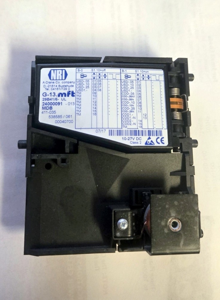 NRI G13 .mft Coin Validator  Model:  29B41/6-24000091