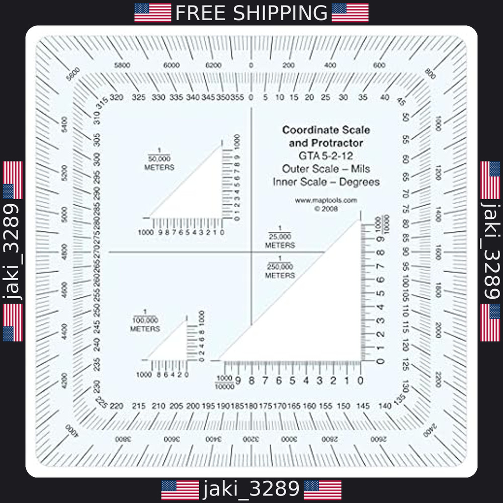 MapTools Military UTM/MGRS Coordinate Scale - Precision Measuring Tool
