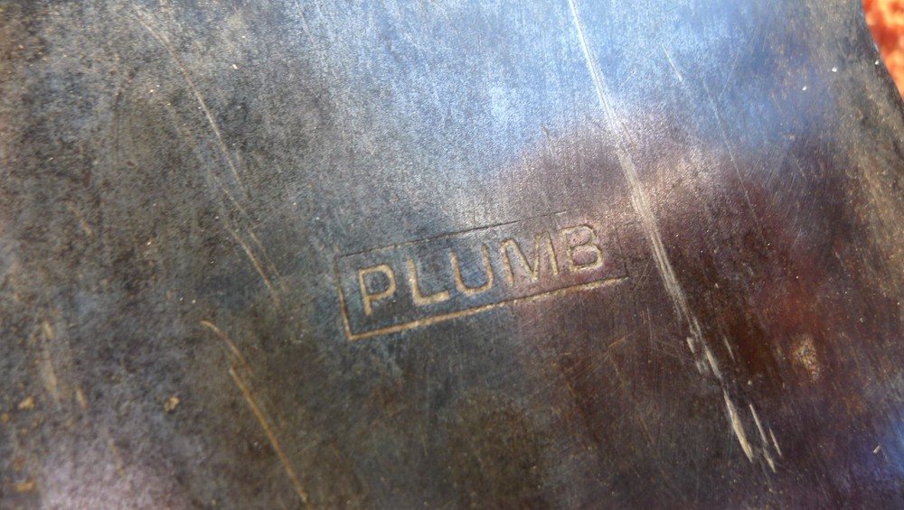 ANTIQUE PLUMB AXE HEAD, JERSEY PATTERN