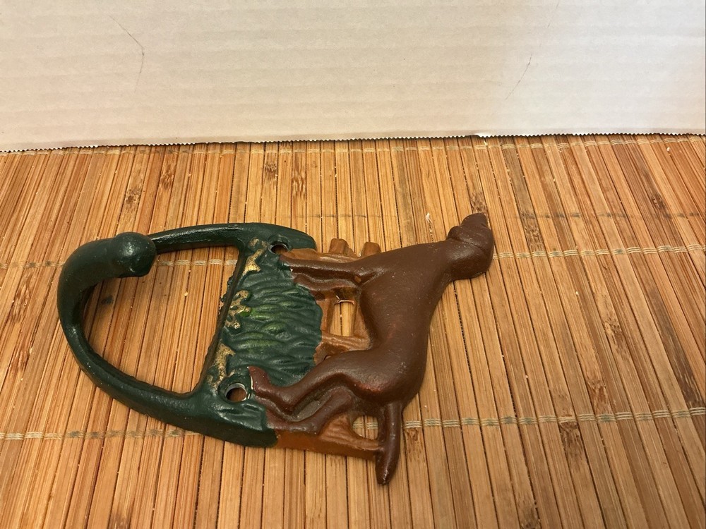 Pointer Cast Iron Wall Hook with mounting hardware Vintage Look For Dog Leash