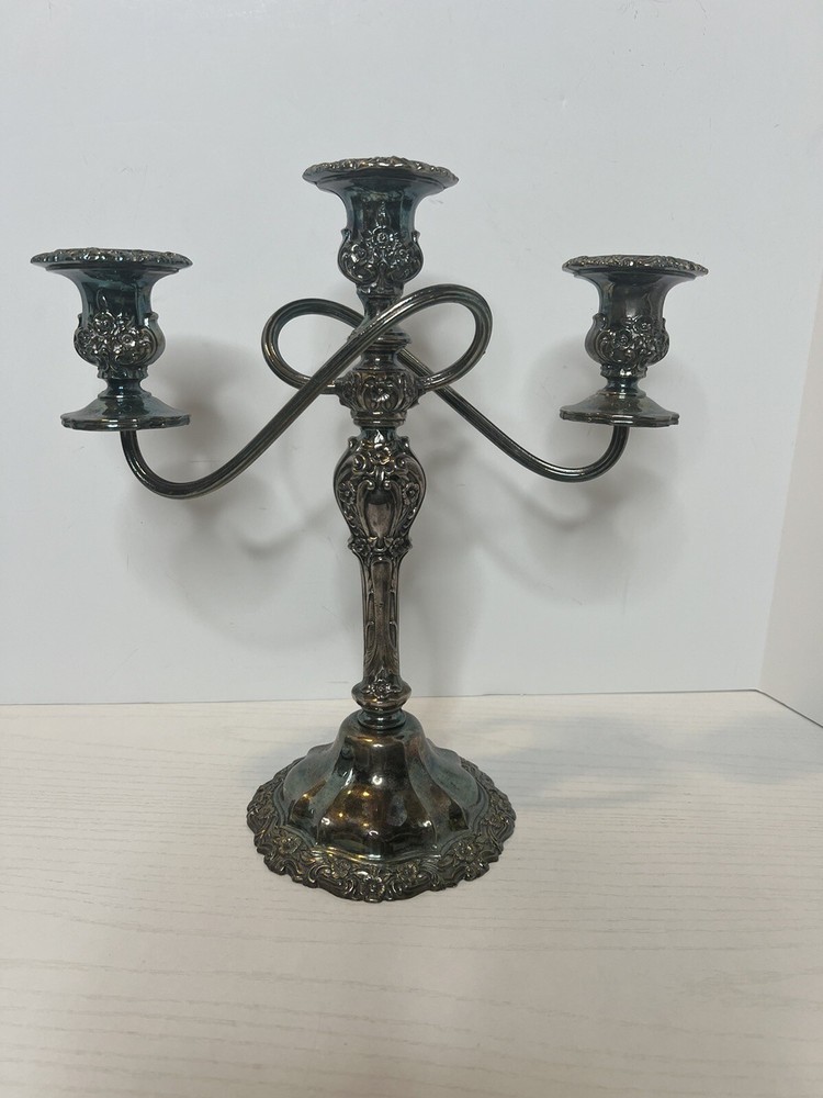 Beautiful Silver Plated Baroque Candelabra
