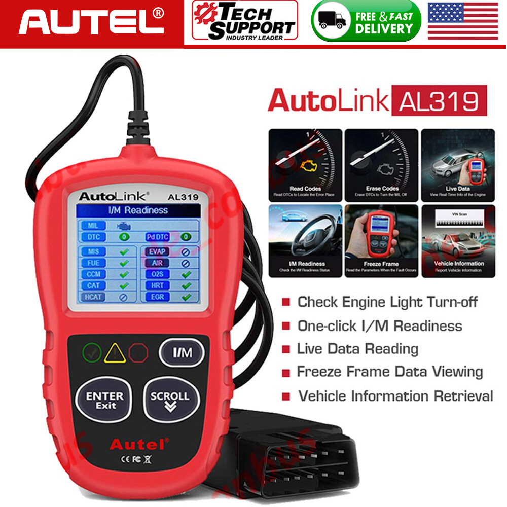 AL319 Automotive Code Reader OBD2 Scanner Car Check Engine Fault Diagnostic Tool