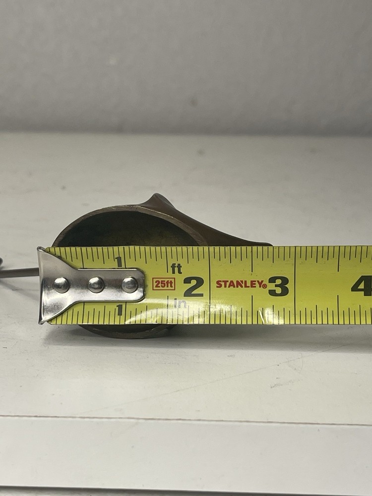 Vintage Solid Brass Small Long Tailed Mouse Paperwieght Ring Holder