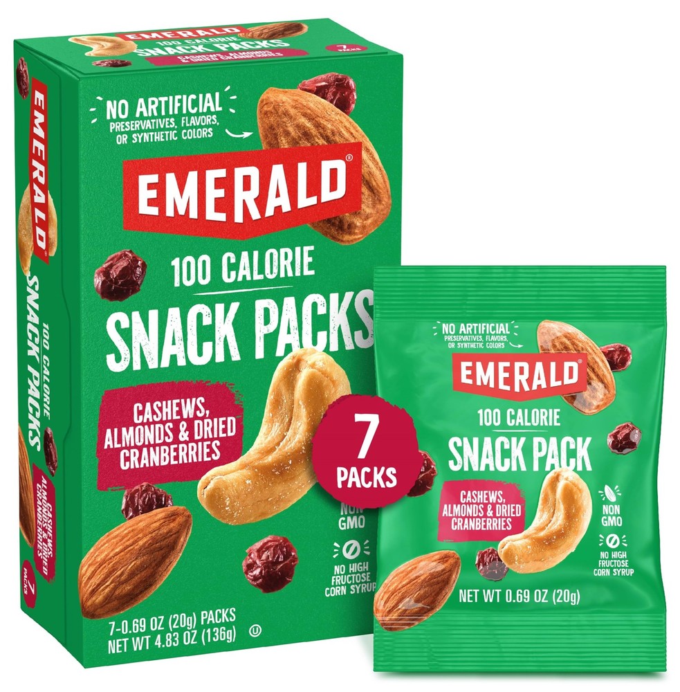 Emerald Nuts Cashews and Almonds with Dried Cranberries 7 Ct 1-Pack