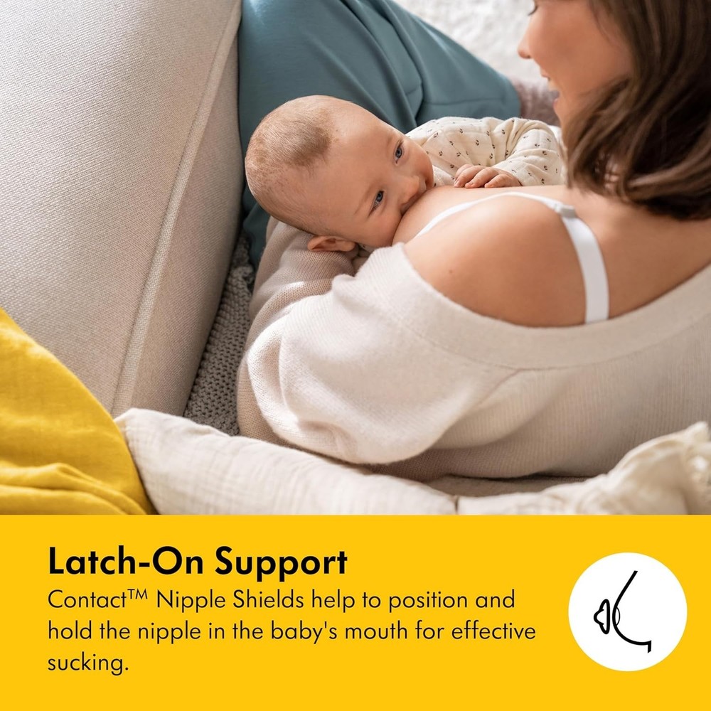 Contact Nipple Shields, Medium 20mm, Food Grade Silicone | for Latching Diffi...