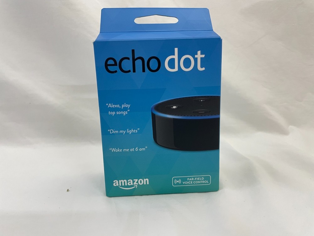 Amazon Echo Dot (2nd Generation) Smart Speaker - Never Used - Open Box - Black
