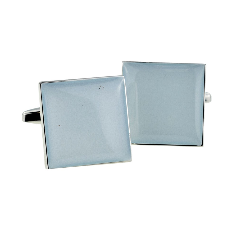 Plain Blue Square Cufflinks in a Cufflink Box X2BOCW003PLAIN