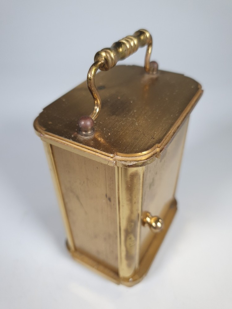 Rapport London Vintage Solid Brass Carriage Clock Battery Powered Made Britain