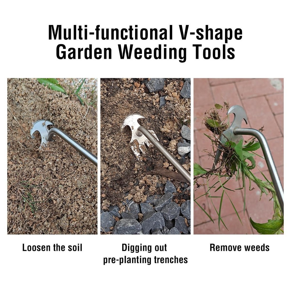 Weed Puller Tool, Weeding Tools Gardening ,Detachable Handle for Easy Carryin...