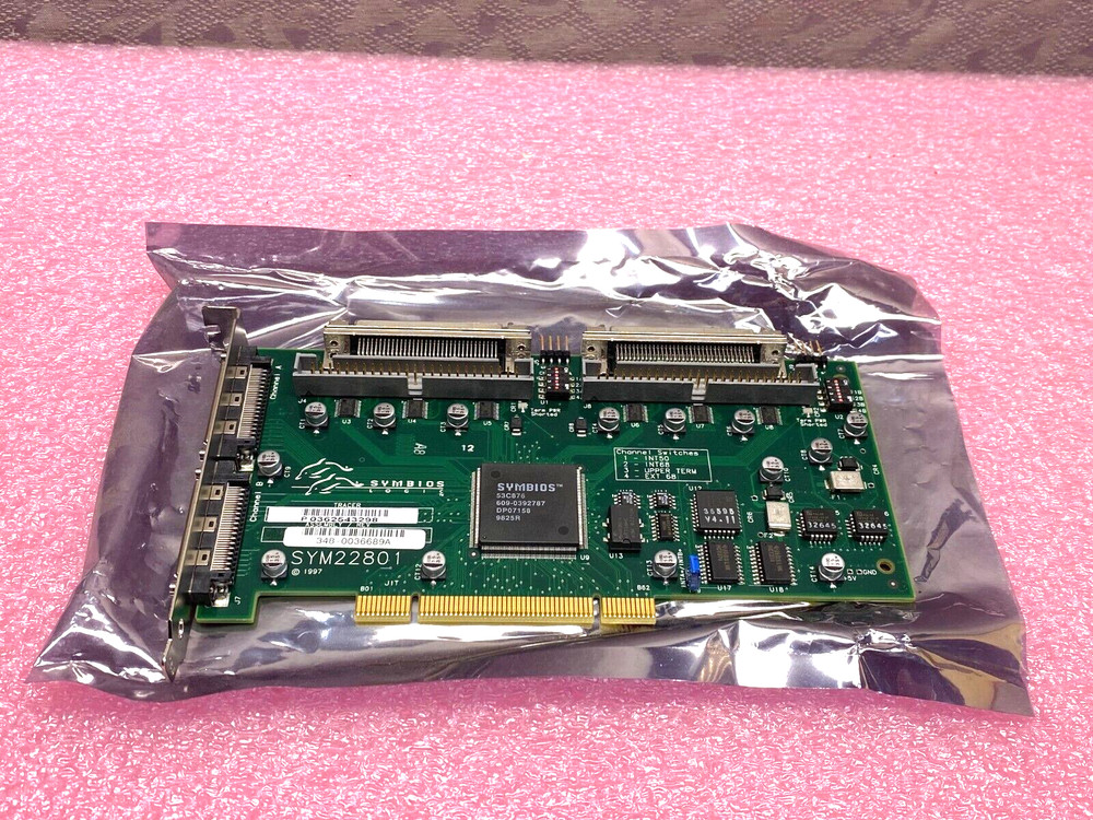 SYMBIOS LOGIC SYM22801L PCI DUALSCSI CONTROLLER CARD