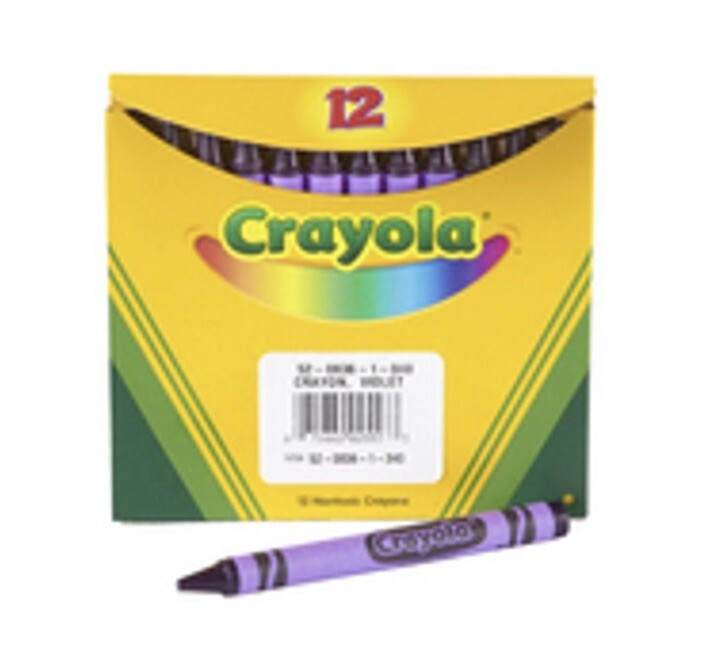 CRAYOLA BULK CRAYONS 12 CT VIOLET