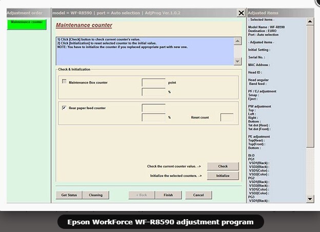 Adjustment Program Epson WF-R8590/WF Service Program+ SM
