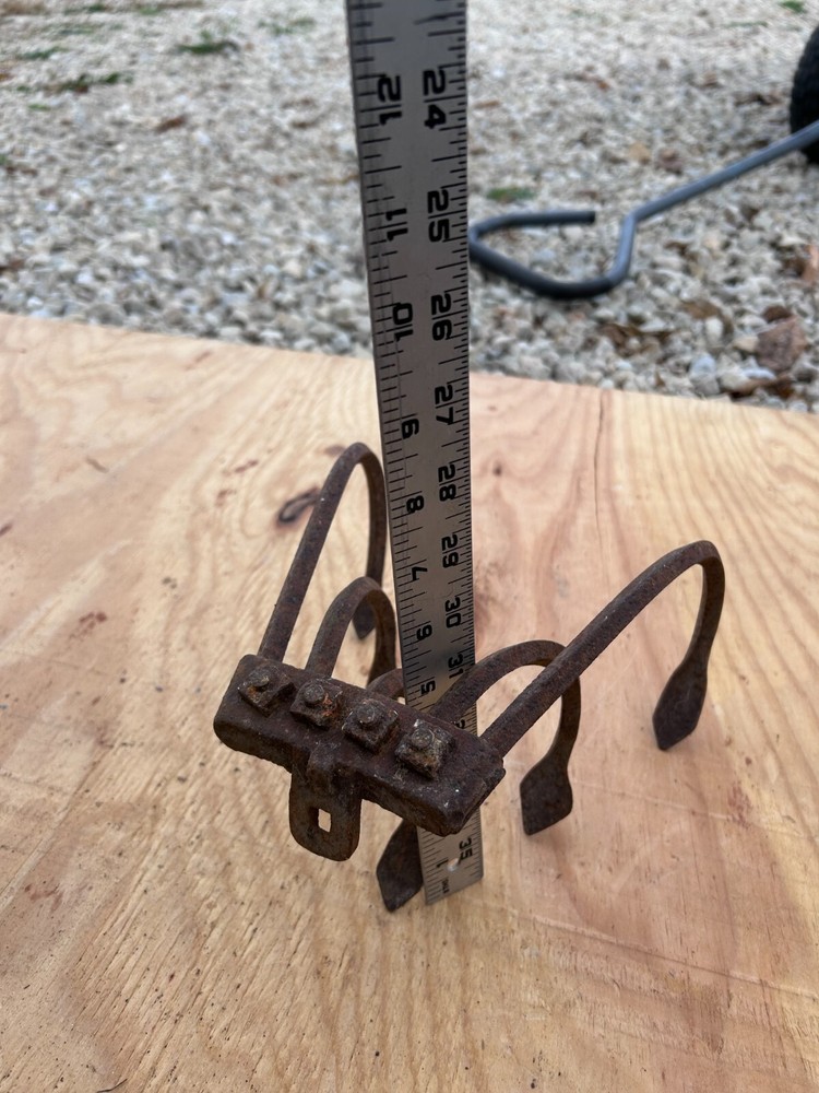 Cultivator Rake Head 5 THINES Rusty Rustic no handle Original Vintage Primitive