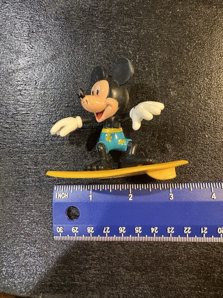 Disney Mickey Mouse Surfboard Figurine 3.5”