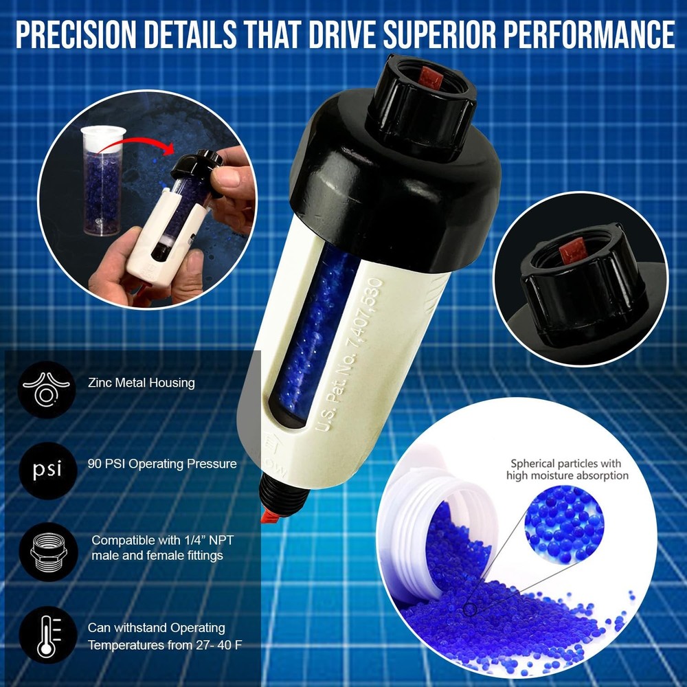 Air Compressor Dryer with Desiccant Moisture Separator