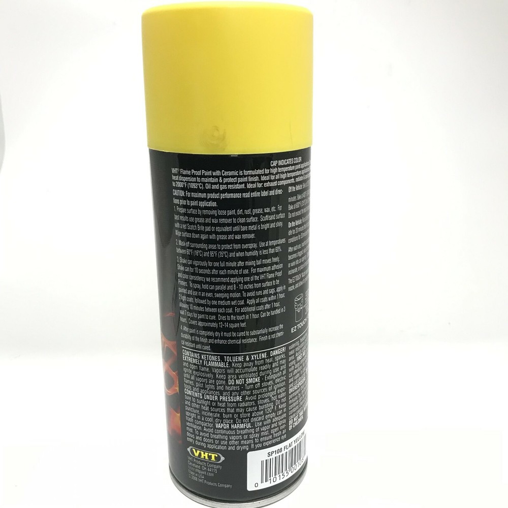 VHT SP108(3pack) High Temperature Flame Proof 11oz. Header Yellow Spray Paint