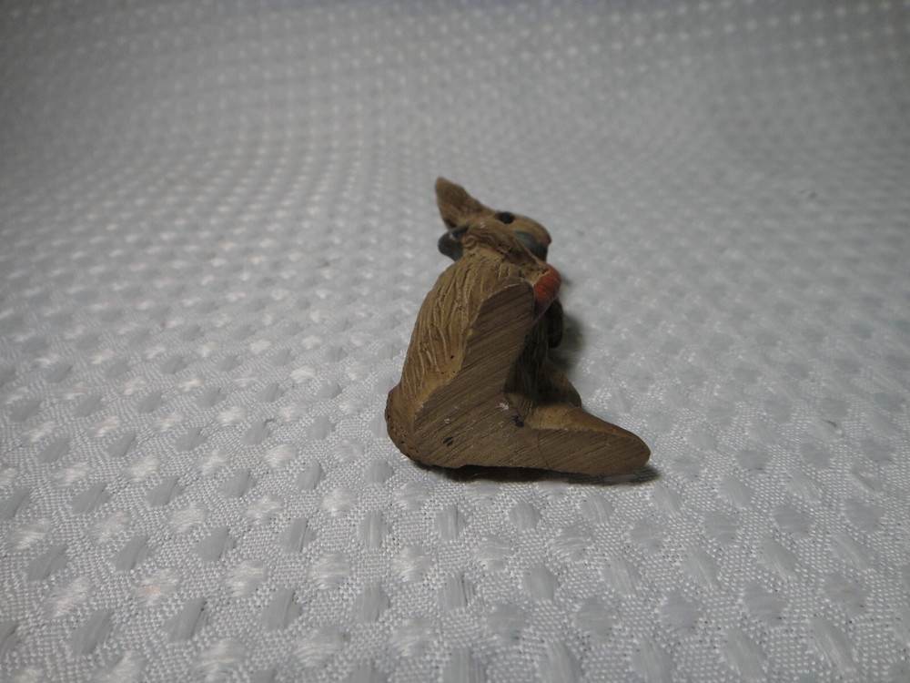 Small Easter Bunny Figurine With Carrot Ceramic Figure