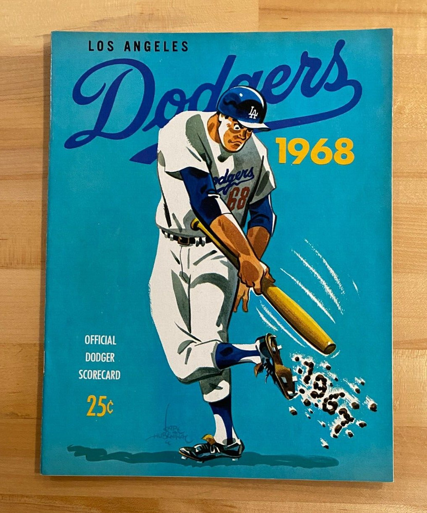 1968 LA Dodgers vs San Francisco Giants Scored Program Willie Mays