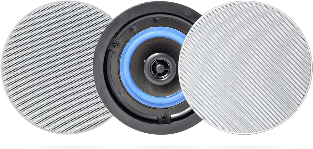 Herdio 2X4" Flush Mount Wall Bluetooth Ceiling Speakers Kitchen Bedroom Speakers