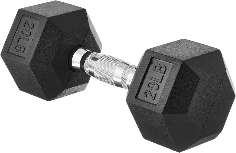 Amazon Basics Rubber Hex Dumbbell Hand Weight 20lbs