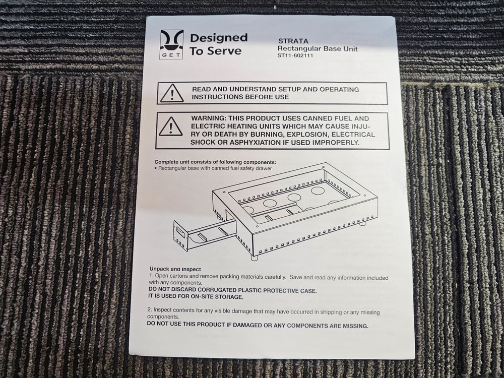 Strata ST11602111 Rectangular Base Unit 24.5" x 16.5" x 5.25"H w/Protective Case