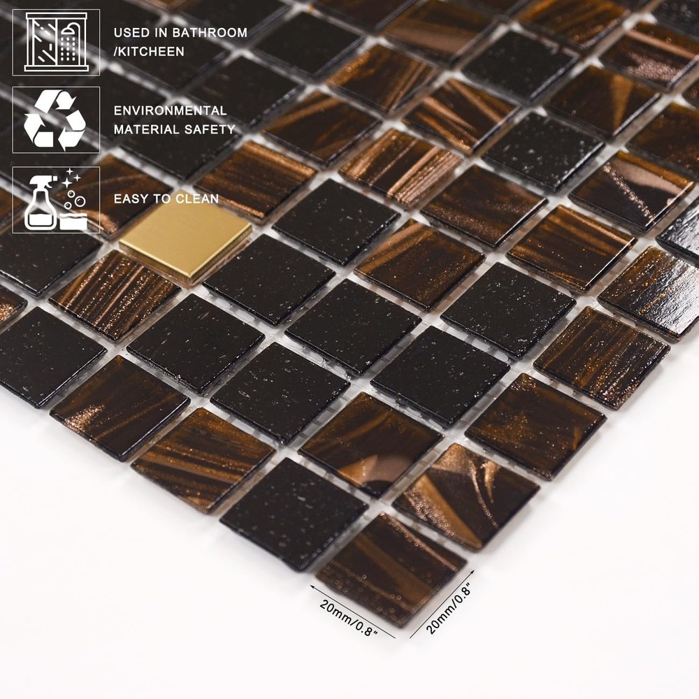 smafusion 11.5sqft Bathroom Wall Tile, Pool Tile, Garden DIY, Kitchen Backspl...
