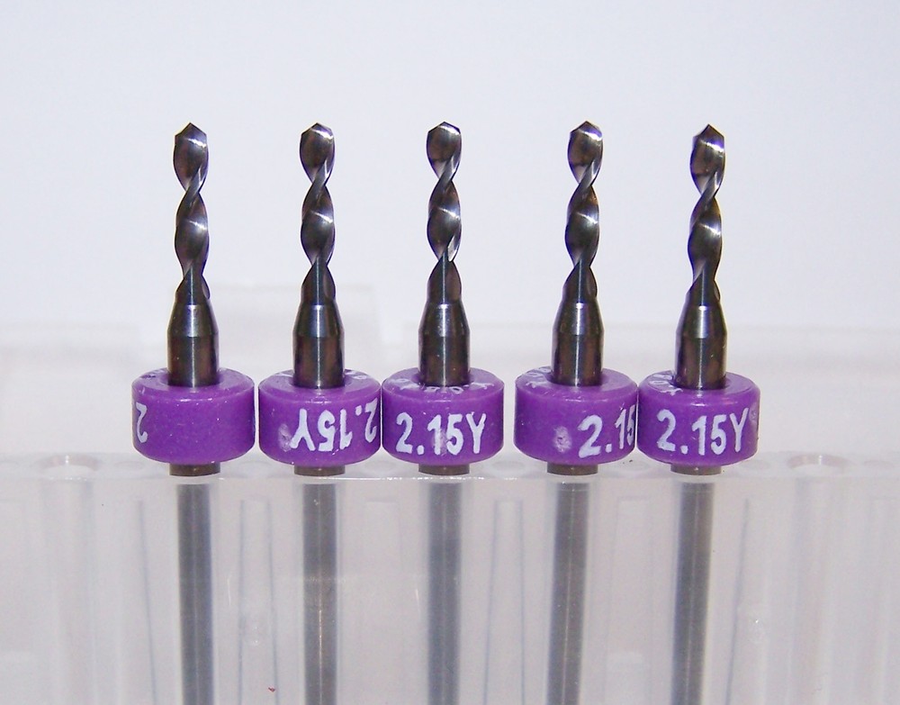 (5) NEW 2.15mm  (.0846") Printed Circuit Board Drills (PCB) Kyocera Tycom