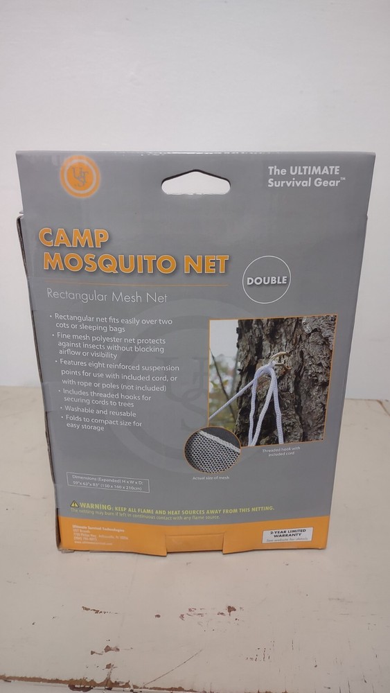 UST Camp Mosquito Net Double Rectangular Mesh Insect Protection 59" x 63" x 83”