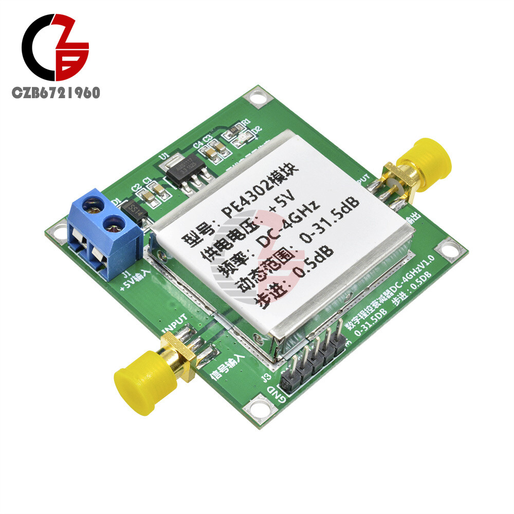 PE4302 Digital RF Step Attenuator Module High Linearity 4GHz 0.5dB RF DSA