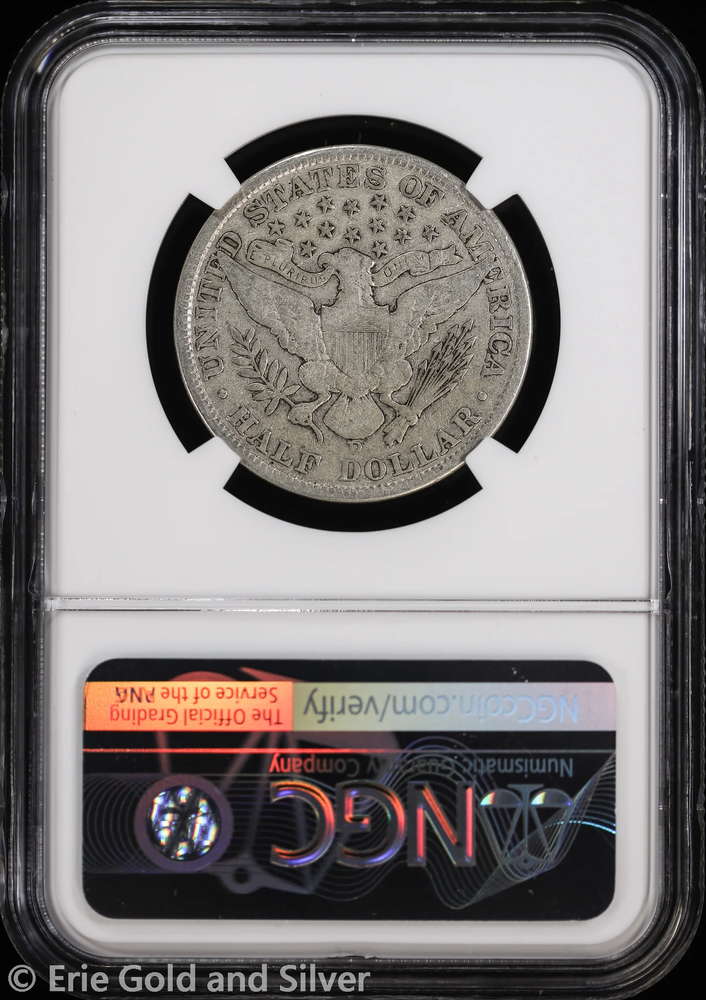 1908-D 50C Barber Half Dollar NGC VG 8